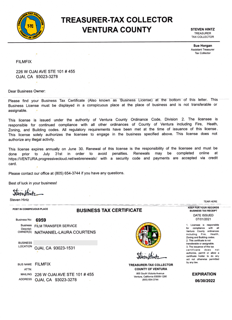 Business License