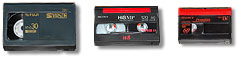 vhs vhs-c minDV dvc hi8 video 8 digital 8